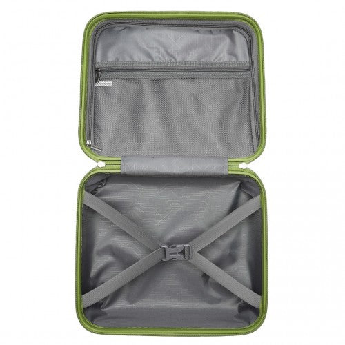 K2092L - Kono 14 hüvelykes könnyű, kemény héjú PP sminktáska - zöld