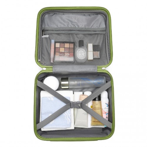 K2092L - Kono 14 hüvelykes könnyű, kemény héjú PP sminktáska - zöld