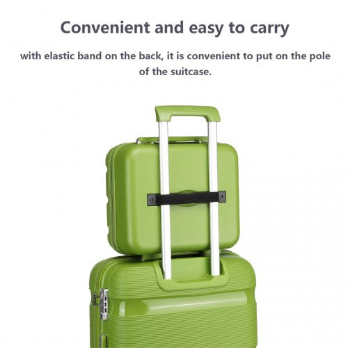 K2092L - Kono 14 hüvelykes könnyű, kemény héjú PP sminktáska - zöld