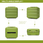 K2092L - Kono 14 hüvelykes könnyű, kemény héjú PP sminktáska - zöld