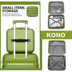 K2092L - Kono 14 hüvelykes könnyű, kemény héjú PP sminktáska - zöld