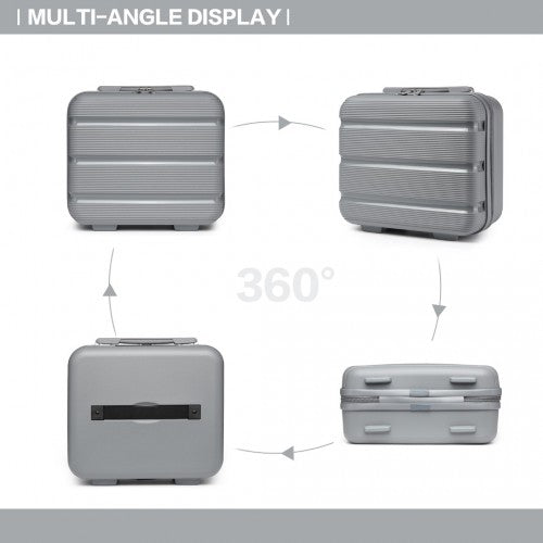 Kono 14 Zoll Helles Hartschale Schminktasche - Grau