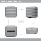 Kono 14 Zoll Helles Hartschale Schminktasche - Grau