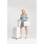 K2094L - Kono 14 hüvelykes könnyű polipropilén keményhéjú kozmetikai tok - krémfehér