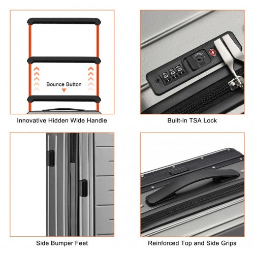 British Traveller 20 Zoll Breiter Griff Hartschale PC Reisegepäck Mit TSA-Schloss