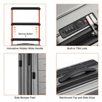 British Traveller 20 Zoll Breiter Griff Hartschale PC Reisegepäck Mit TSA-Schloss