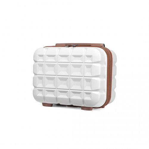 Kono 13 Zoll Leichtgewicht Harte Schale Schminktasche - Weiß