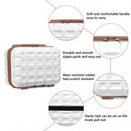 Kono 13 Zoll Leichtgewicht Harte Schale Schminktasche - Weiß