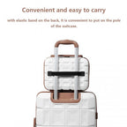 Kono 13 Zoll Leichtgewicht Harte Schale Schminktasche - Weiß