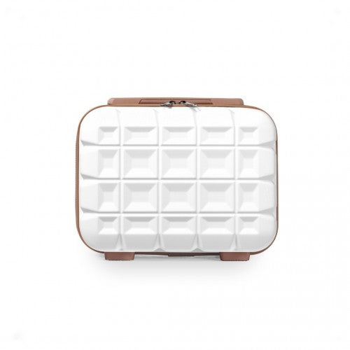 Kono 13 Zoll Leichtgewicht Harte Schale Schminktasche - Weiß