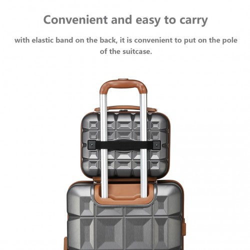 Kono 13 Zoll Leichtgewicht Harte Schale Schminktasche - Grau