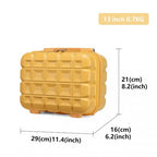 Kono 13 Zoll Leichtgewicht Harte Schale Schminktasche - Gelb