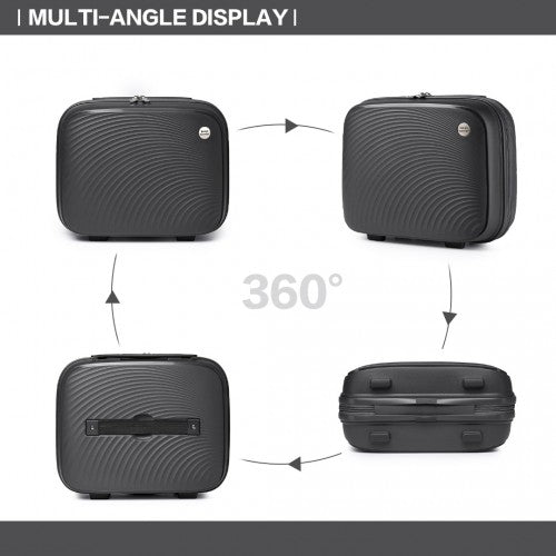 British Traveller Leichtgewicht 14 Zoll Polypropylen Schminkkoffer - Schwarz