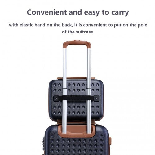 Kono 13 Zoll Besonderes Hartschale Schminktasche - Marine