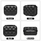 K2395L - British Traveller 13 hüvelykes ultrakönnyű ABS és polikarbonát sminktok - fekete