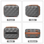 K2395L - British Traveller 13 hüvelykes ultrakönnyű ABS és polikarbonát sminktok - szürke és barna