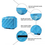British Traveller 13 Zoll Ultraleicht /Polycarbonat Schminkkoffer - Blau