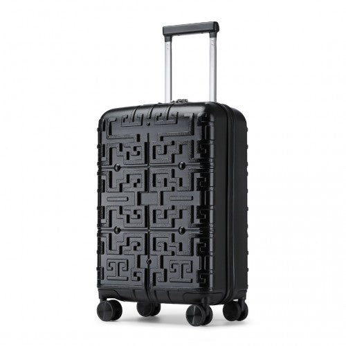 Supercase Stilvoll 20 Zoll Carry-On Polypropylen Hartschalen-Koffer mit Labyrinth-Muster