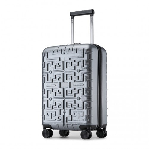 Supercase Stilvoll 20 Zoll Carry-On Polypropylen Hartschalen-Koffer mit Labyrinth-Muster