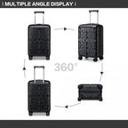 Supercase Stilvoll 20 Zoll Carry-On Polypropylen Hartschalen-Koffer mit Labyrinth-Muster