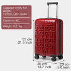 Supercase Stilvoll 20 Zoll Carry-On Polypropylen Hartschalen-Koffer mit Labyrinth-Muster