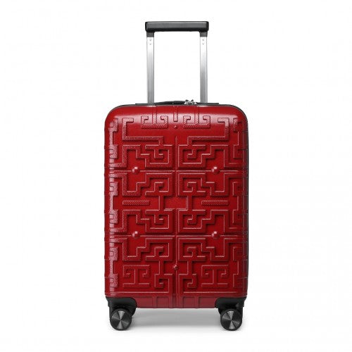 Supercase Stilvoll 20 Zoll Carry-On Polypropylen Hartschalen-Koffer mit Labyrinth-Muster