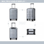 Supercase Stilvoll 20 Zoll Carry-On Polypropylen Hartschalen-Koffer mit Labyrinth-Muster