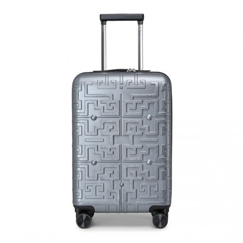 Supercase Stilvoll 20 Zoll Carry-On Polypropylen Hartschalen-Koffer mit Labyrinth-Muster