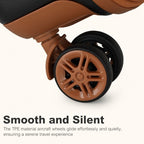 Kono 20 Zoll Stilvoll Harte Schale ABS+PC Kabinen-Koffer Inklusive Mehrere Fächer Rucksack mit Kleiner Tasche 3 Stück Reise-Set