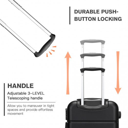 Kono 20 Zoll Hochwertig ABS Kabinen-Tragekoffer mit sicherem Kombinationsschloss für müheloses Reisen