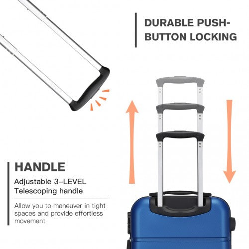 Kono 20 Zoll Hochwertig ABS Kabinen-Tragekoffer mit sicherem Kombinationsschloss für müheloses Reisen