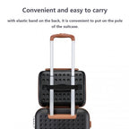 KSK2486 - Kono stílusos ABS+PC 13 hüvelykes pöttyös keményhéjú sminktáska - fekete és barna