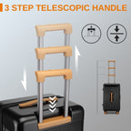 Kono 24 hüvelykes, kiváló minőségű, kemény héjú bejelentkező bőrönd, tartós ABS és PC műanyagból, TSA zárral és többfogantyús kialakítással a könnyed utazásért