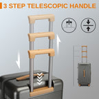 Kono 24 hüvelykes, kiváló minőségű, kemény héjú bejelentkező bőrönd, tartós ABS és PC műanyagból, TSA zárral és többfogantyús kialakítással a könnyed utazásért