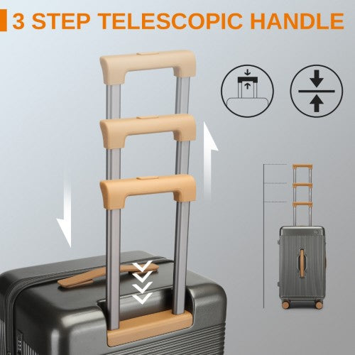 Kono 24 hüvelykes, kiváló minőségű, kemény héjú bejelentkező bőrönd, tartós ABS és PC műanyagból, TSA zárral és többfogantyús kialakítással a könnyed utazásért