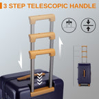 Kono 24 hüvelykes, kiváló minőségű, kemény héjú bejelentkező bőrönd, tartós ABS és PC műanyagból, TSA zárral és többfogantyús kialakítással a könnyed utazásért