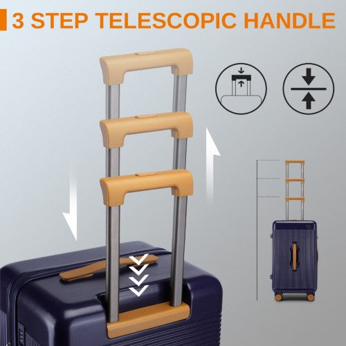 Kono 24 hüvelykes, kiváló minőségű, kemény héjú bejelentkező bőrönd, tartós ABS és PC műanyagból, TSA zárral és többfogantyús kialakítással a könnyed utazásért