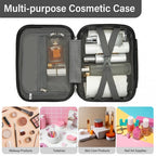 KSK2493 - Kono 12-Zoll-Hartschalen-Make-up-Tasche – Haltbarer Reise-Make-up-Organisator mit YKK-Reißverschluss - Grau