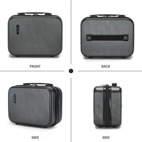 KSK2493 - Kono 12-Zoll-Hartschalen-Make-up-Tasche – Haltbarer Reise-Make-up-Organisator mit YKK-Reißverschluss - Grau