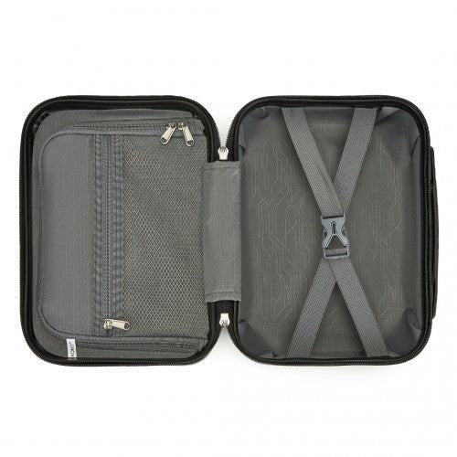 KSK2493 - Kono 12-Zoll-Hartschalen-Make-up-Tasche – Haltbarer Reise-Make-up-Organisator mit YKK-Reißverschluss - Grau