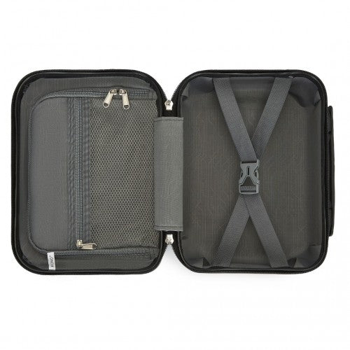 KSK2493 - Kono 12-Zoll-Hartschalen-Make-up-Tasche – Haltbarer Reise-Make-up-Organisator mit YKK-Reißverschluss - Marineblau