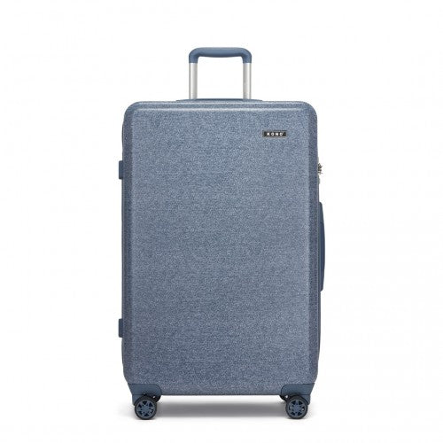 Kono 28 - Zoll - Minimalistische Hartschalenkoffer aus mit TSA - Schloss/360° - Drehrollen - Denimblau