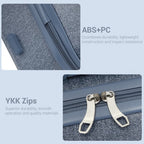 KSK2494 - Kono 3-teiliges minimalistisches Hartschalen-Gepäckset aus ABS+PC mit TSA-Schloss und 360°-Drehrollen - Denimblau