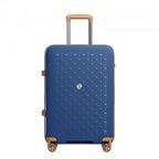 KSK2594 - Kono PP 20/24/28-Zoll-Hartschale-ausziehbares Gepäck – Leichter Koffer mit TSA-Schloss & integriertem Becherhalter - Marineblau und Braun