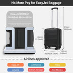 KSK2596 - Kono 16-Zoll-ABS-Hartschale-Kabinenkoffer unter dem Sitz mit Drehrollen - Schwarz