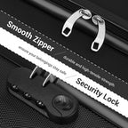 KSK2596 - Kono 16-Zoll-ABS-Hartschale-Kabinenkoffer unter dem Sitz mit Drehrollen - Schwarz