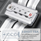 Supercase Langlebig 20 Zoll PC Hardshell Aluminium-Rahmen Koffer Mit TSA Schloss