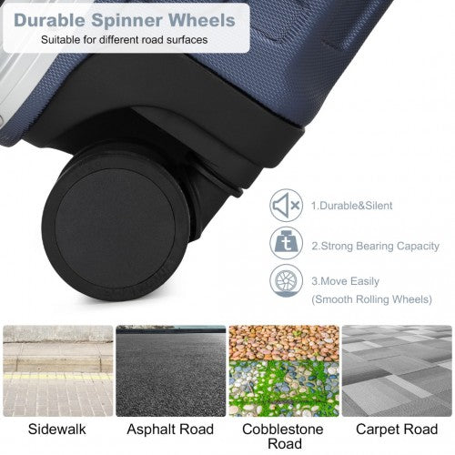 Supercase Langlebig 20 Zoll PC Hardshell Aluminium-Rahmen Koffer Mit TSA Schloss