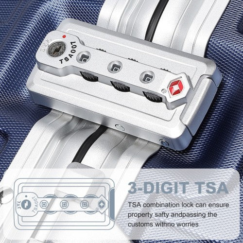 Supercase Langlebig 20 Zoll PC Hardshell Aluminium-Rahmen Koffer Mit TSA Schloss