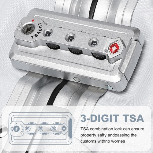 Supercase Langlebig 20 Zoll PC Hardshell Aluminium-Rahmen Koffer Mit TSA Schloss